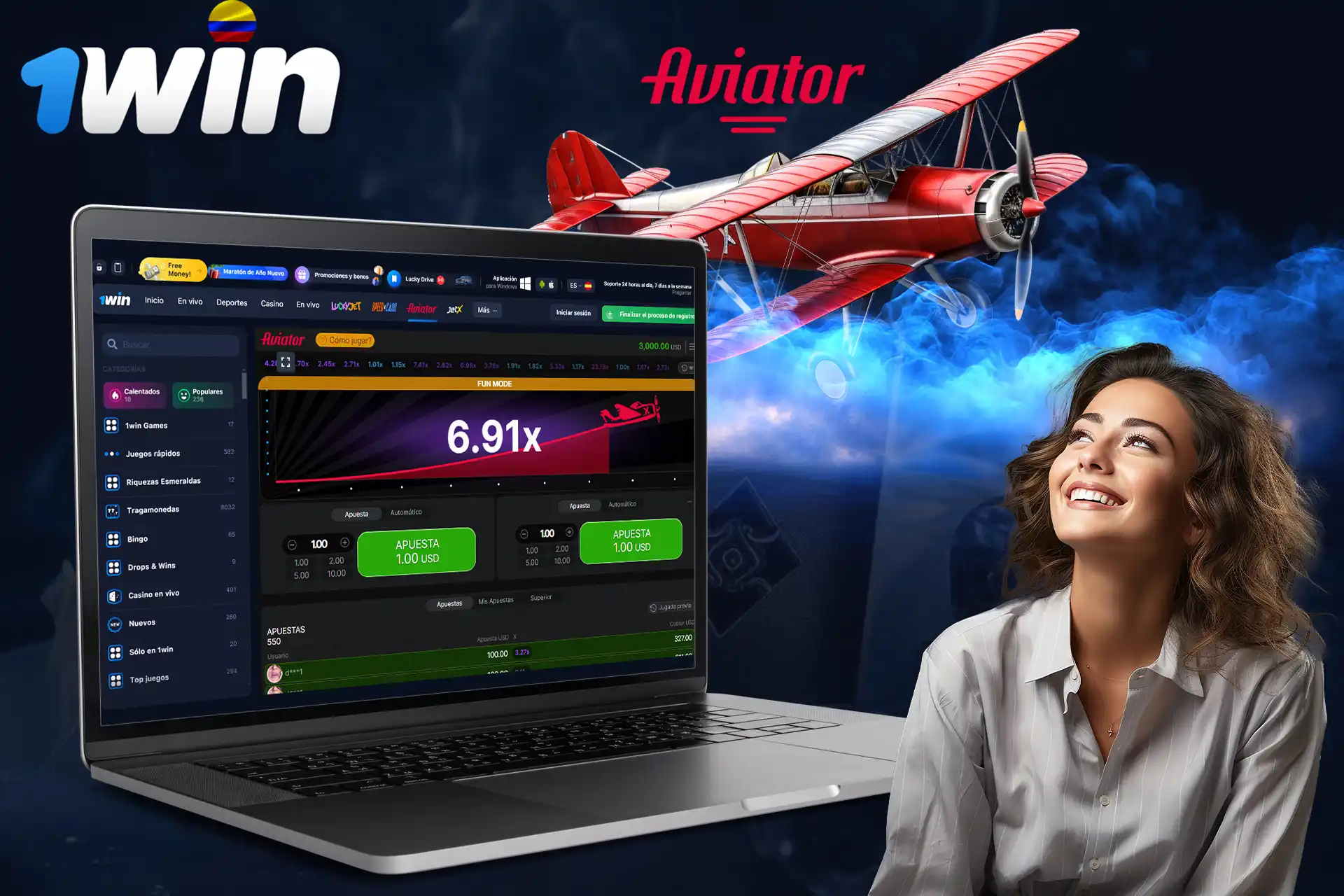 Características principales del juego Aviator