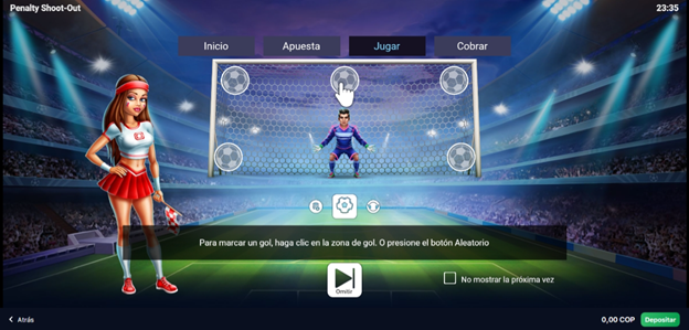 screenshot of Penalty Shoot Out game