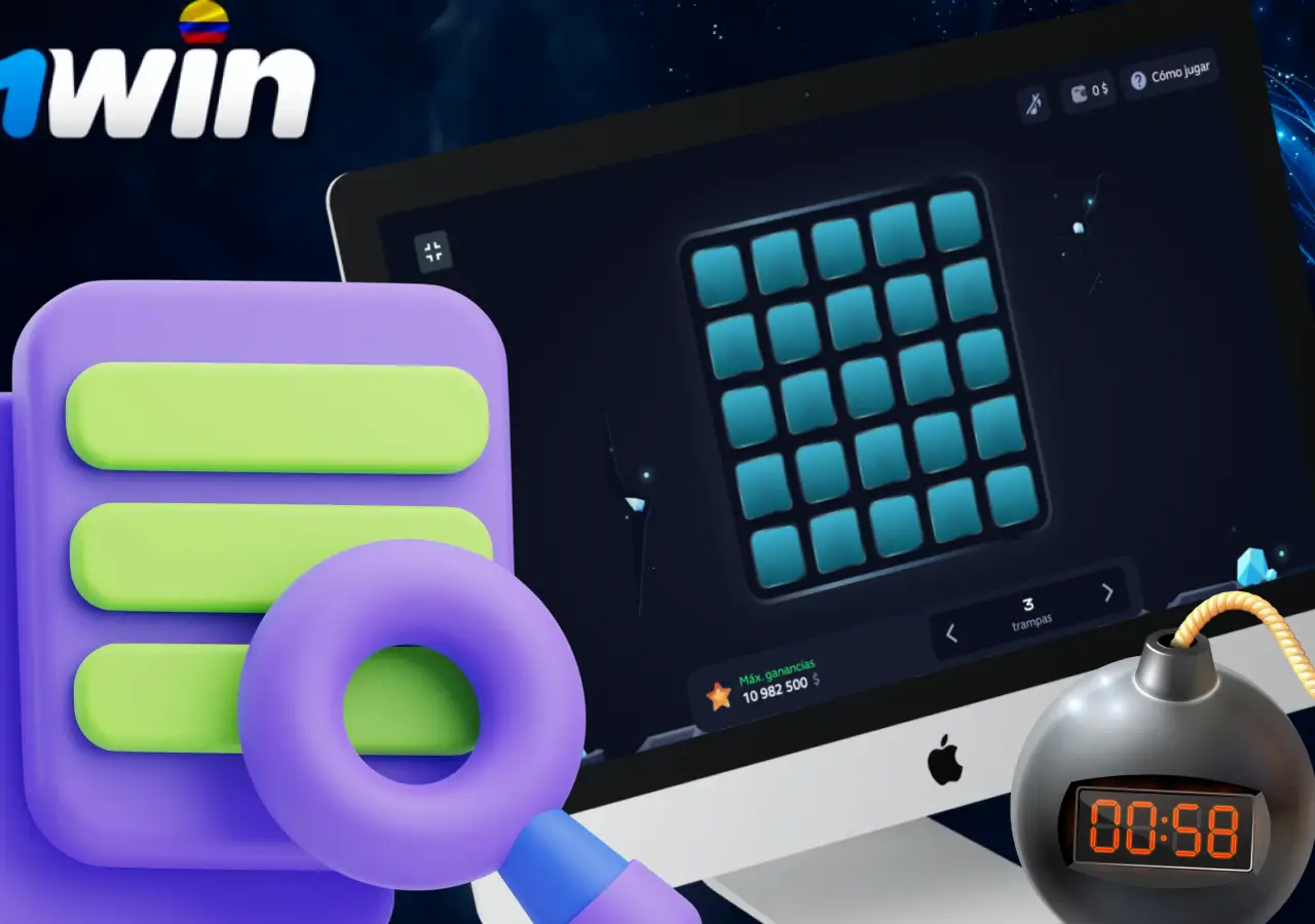 Información sobre las reglas y la mecánica para jugar a las Minas en 1Win Casino