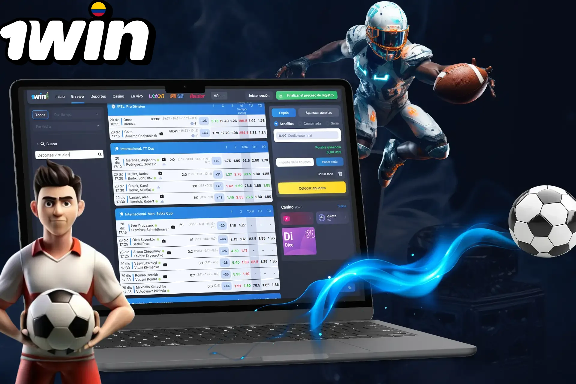 Muchas apuestas deportivas virtuales