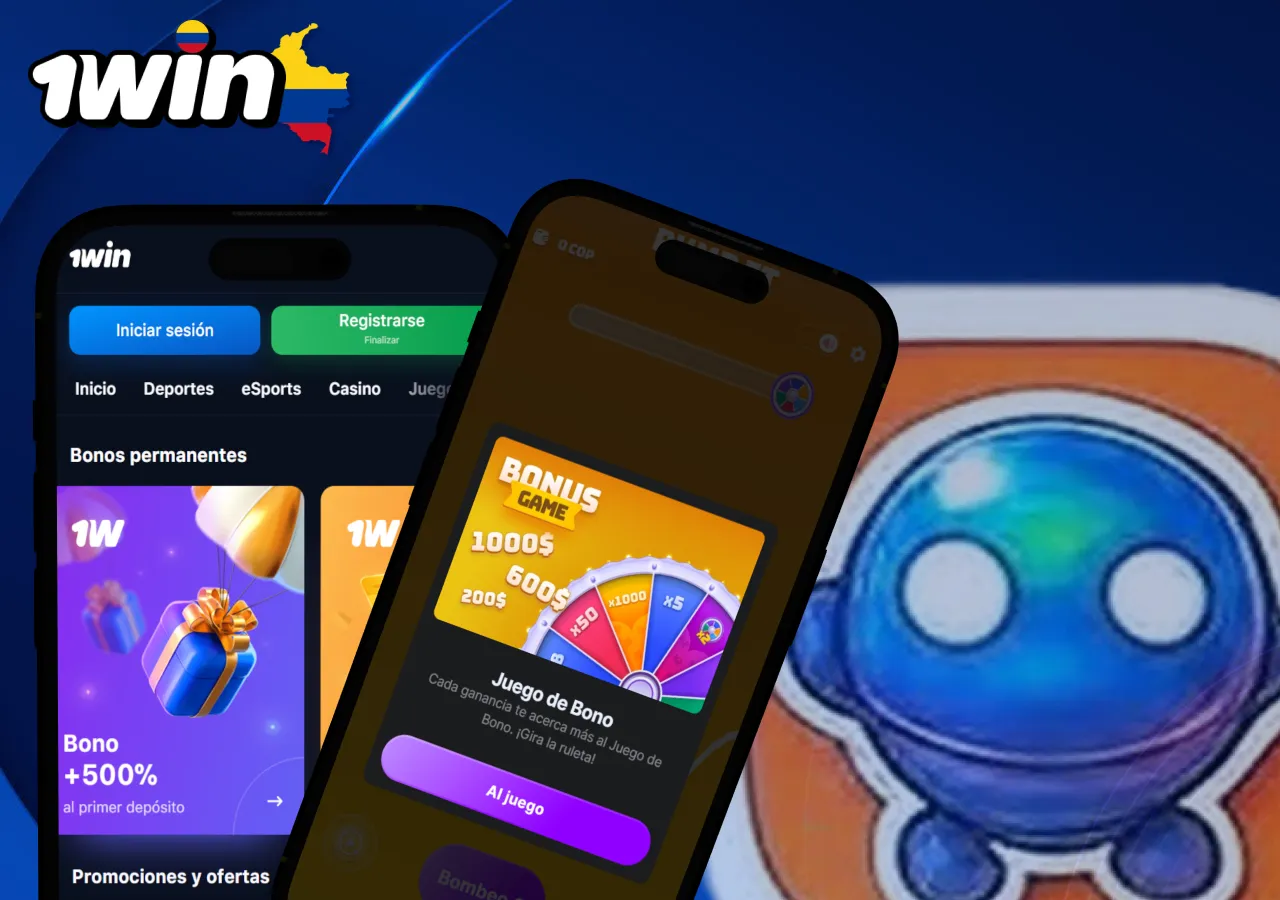 Bonos disponibles en la tragaperras Pump It en la plataforma 1win.