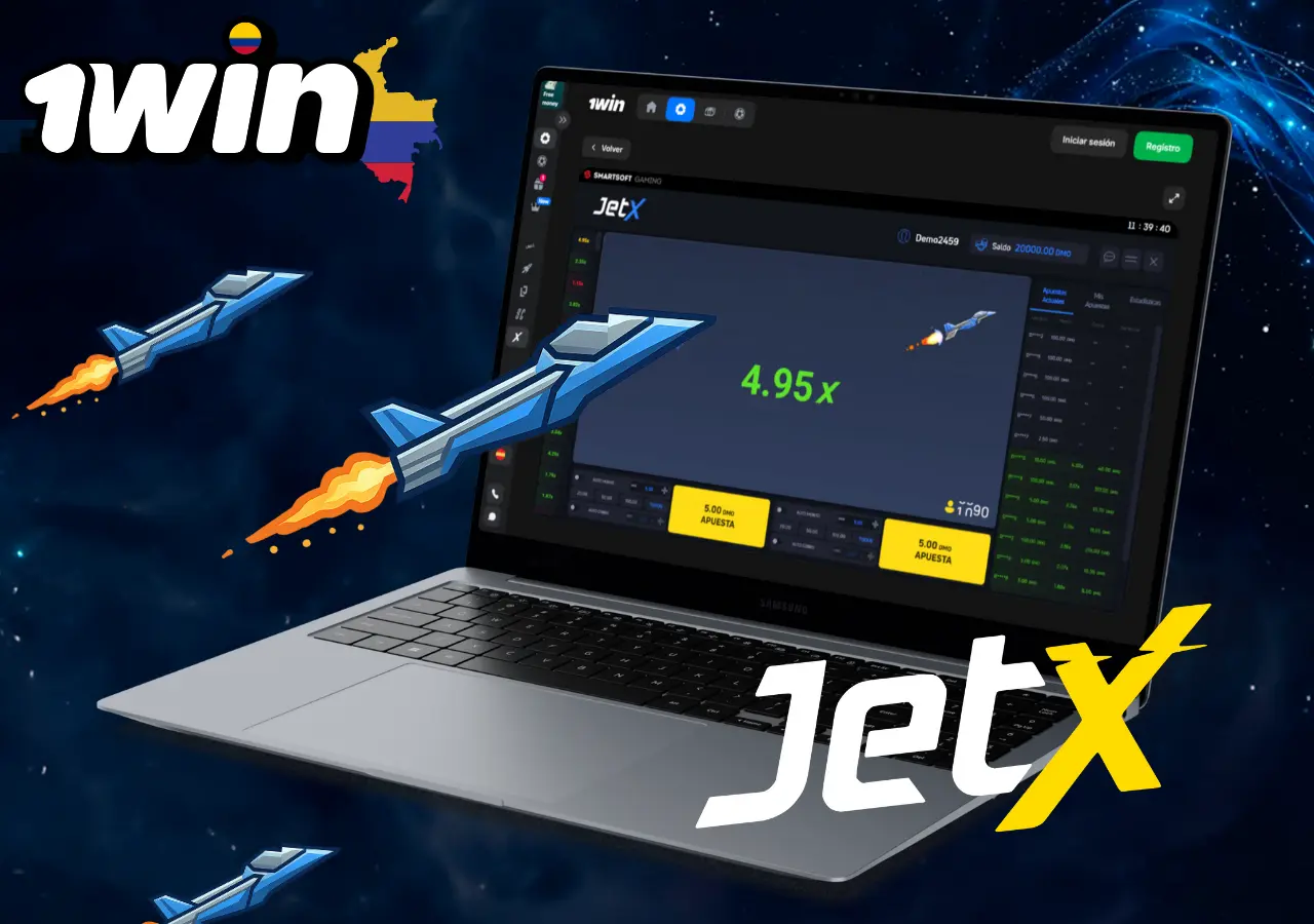 Juego JetX con dinámica de vuelo y retiro rápido